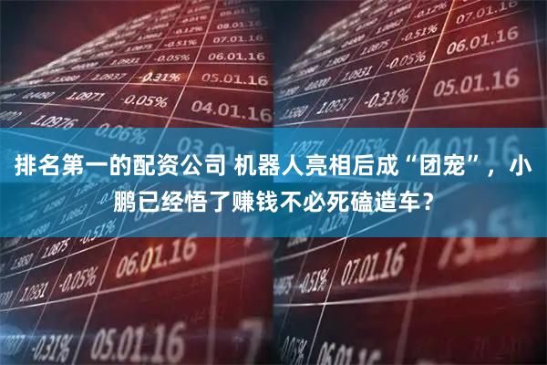 排名第一的配资公司 机器人亮相后成“团宠”，小鹏已经悟了赚钱不必死磕造车？